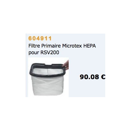 Filtre primaire Microtex HEPA