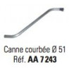 Canne courbée métallique D.51