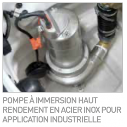 Pompe à immersion haut rendement en acier inox